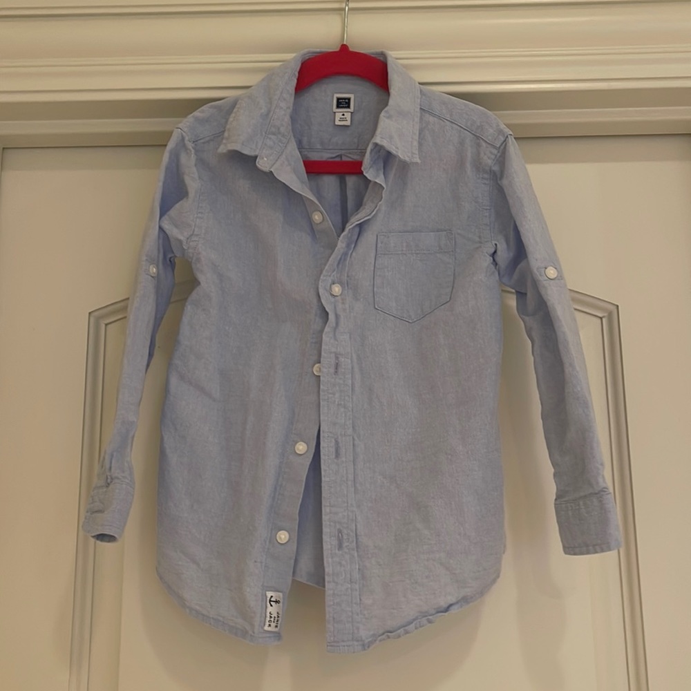 Janie and Jack Light Blue Button Down Shirt
